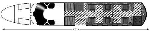 Citation II Private Jet Charter Flights citation ii floorplan